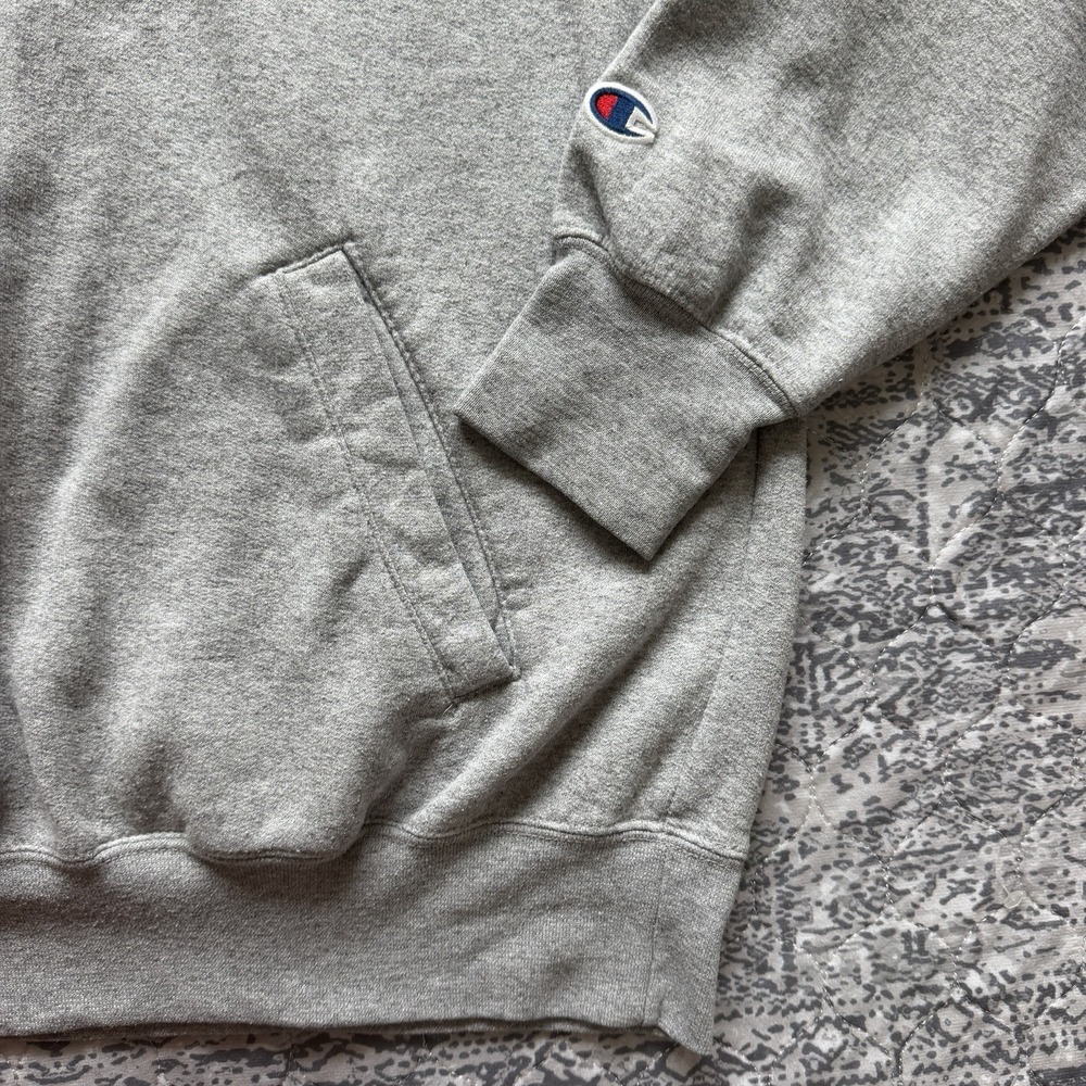 Champion Pepperdine University Waves Eco Fleece 1/4 Zip Sweatshirt Gray Large - Picture 6 of 13